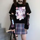 Короткая футболка с героями из японского аниме Футболка короткий рукав Топ JK по низкой цене, футболка для девочек, одежда, красивая одежда, симпатичная одежда, Хлопковая женская Футболка Harajuku майки с рисунком из мультфильма в уличном стиле