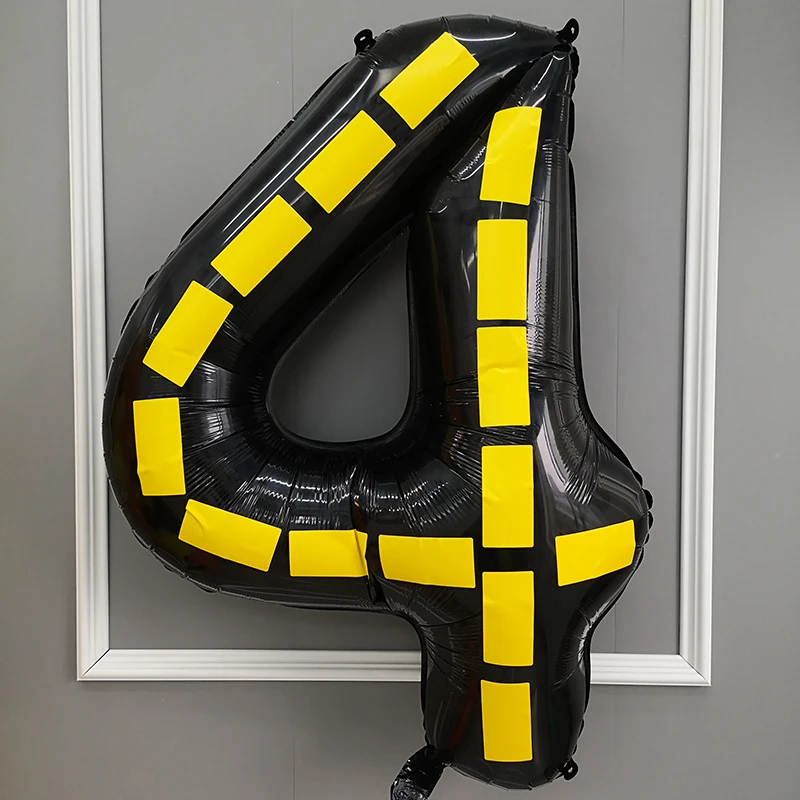 

Черный цифровой воздушный шар Gracbgreens 40 дюймов