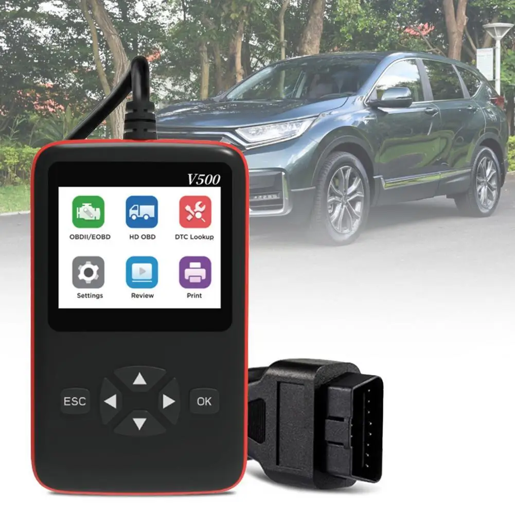 

V500 Diagnostic Instrument Wide Compatibility Plug and Play Specialized OBD Engine Fault Removal Code Eraser Scanner for Auto