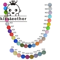 kissteether 12mm round shape 20pcslot silicone teething beads for diy nursing necklace food grade chew beads