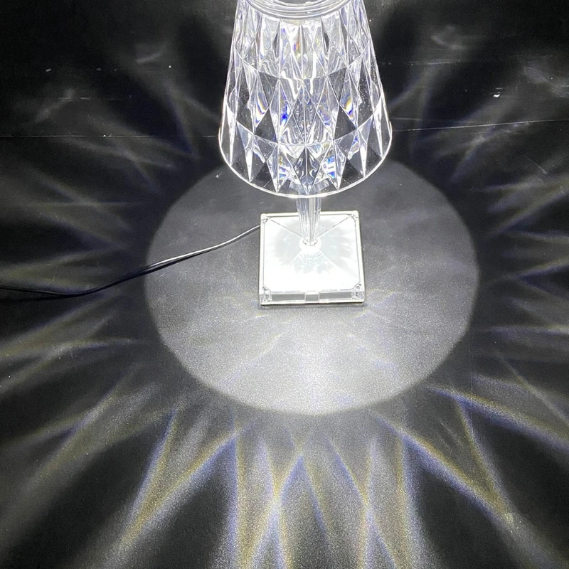 

Настольные лампы с элегантным хрустальным абажуром, перезаряжаемая тумбочка с сенсорным управлением, прикроватный светильник для спальни