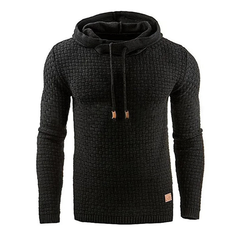 Осень 2020 клетчатый мужской свитер с капюшоном тонкий со шнуровкой пальто для