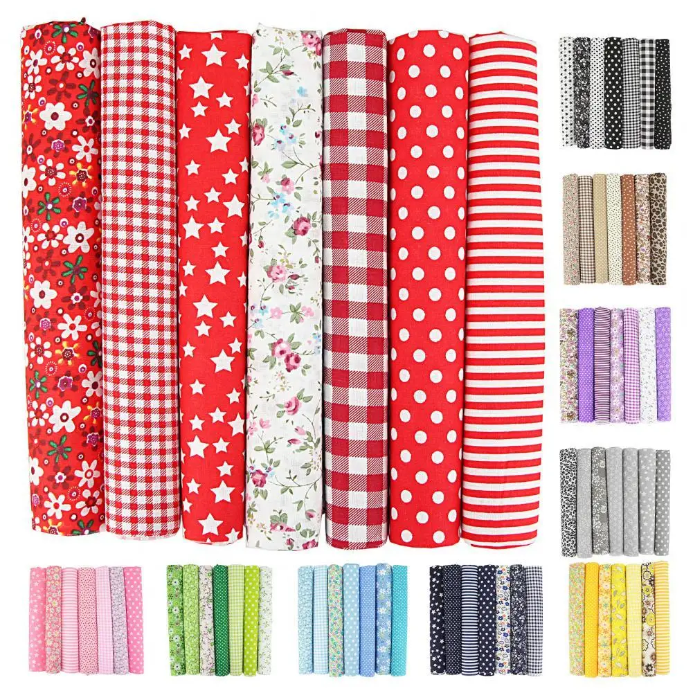 

7 шт./компл. уникальная сращивающаяся ткань, изысканная привлекательная многоцветная Красивая цветочная ткань для шитья