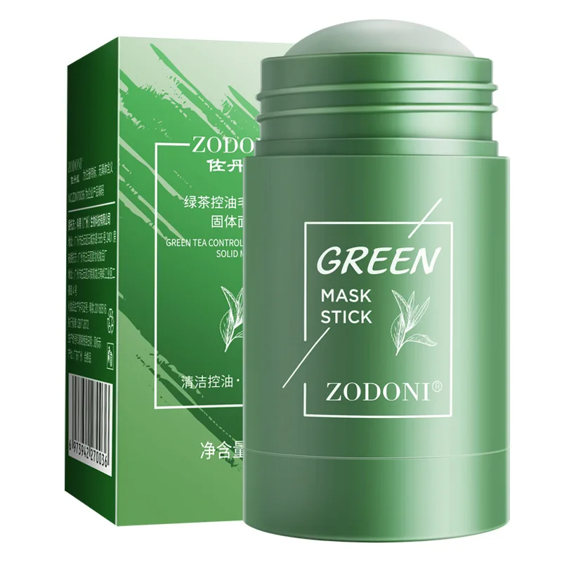 

Zodiac Green Tea Oil Control Solid Mask Cross Border Mud To Remove Blackheads and Deep Clean Smear Green Film Rods.