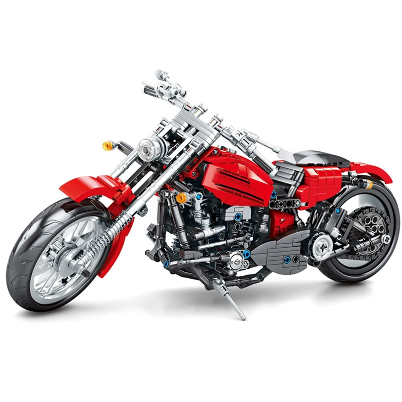 Technic series Creator Expert Davidson Fat Boy мотоциклетные строительные блоки наборы кирпичи