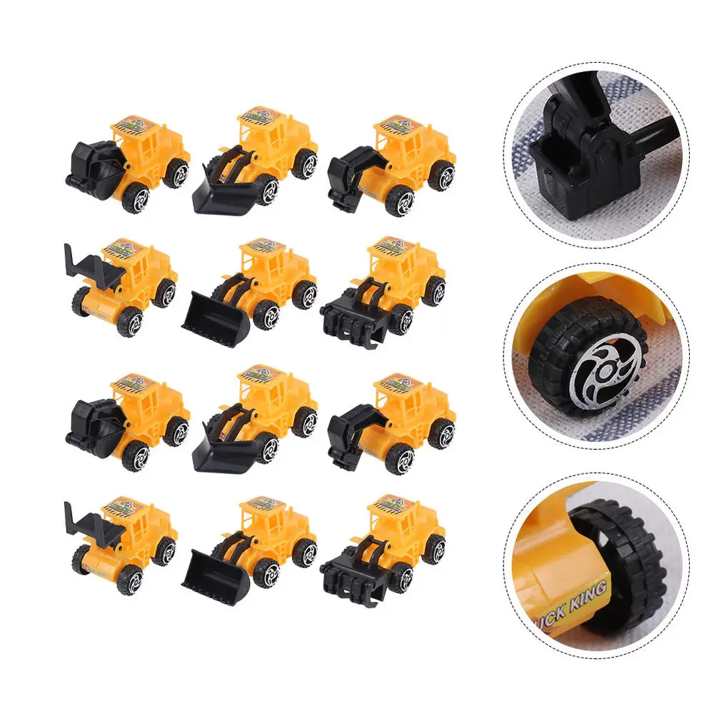 

30Pcs Engineering Truck Toys Durable Lightweight Practical Cake Decoration Truck Toys for Shop Store