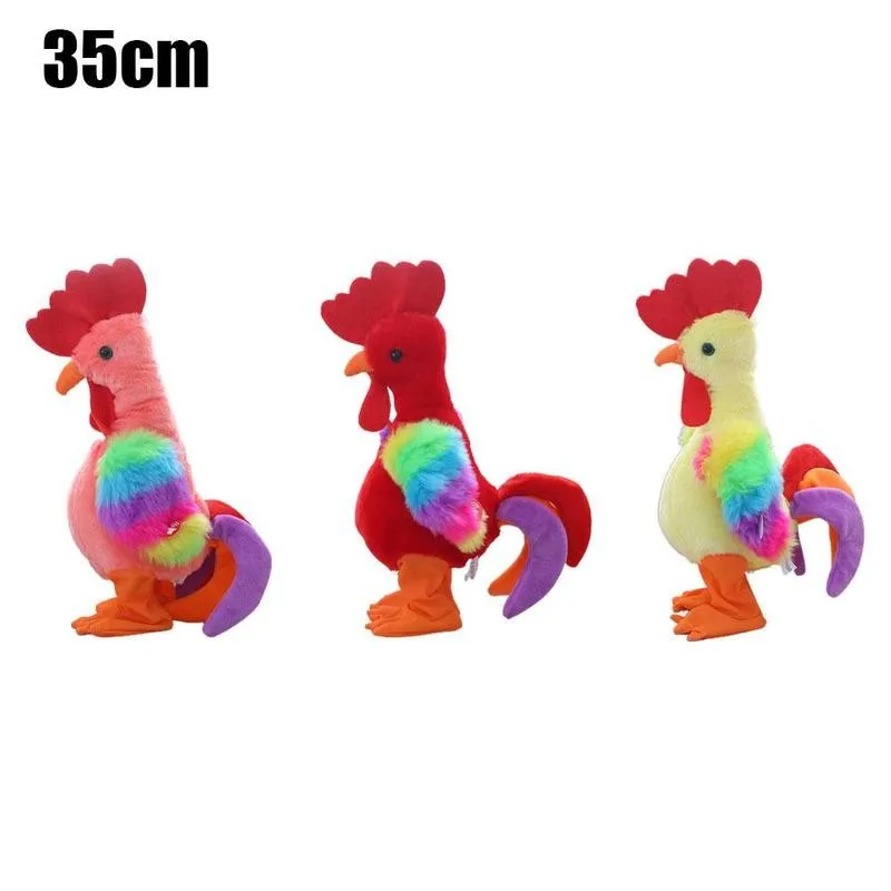

1pc Pet Toys Electronic Screaming Rooster Electric Music Gift For Kids Birthday Soft Funny Dance Toy Plush Sing Animal C3L6
