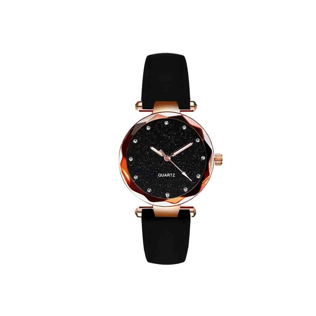 

-NEW Ladies fashion Rose Gold Quartz Watch Female Belt Watches