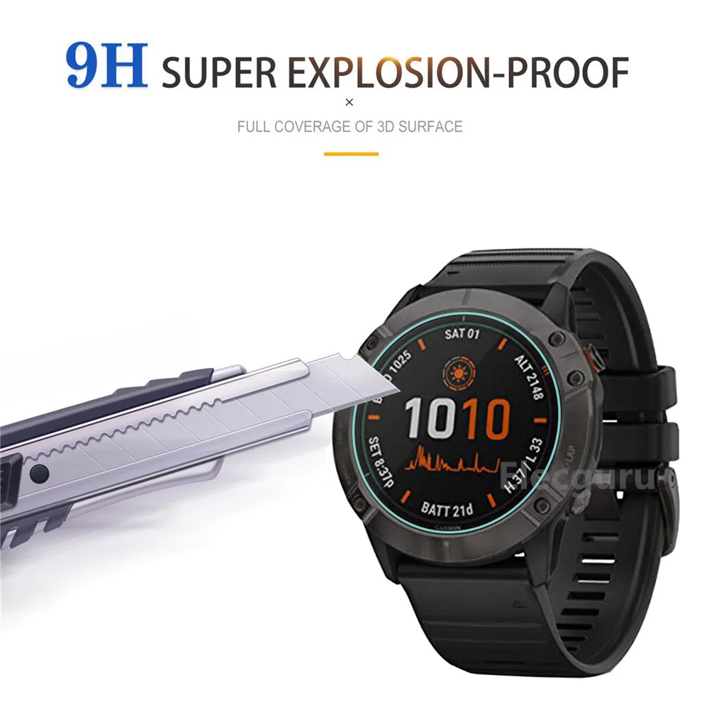 Garmin Fenix 6x Pro Защитная пленка для экрана из закаленного стекла 9H прозрачная