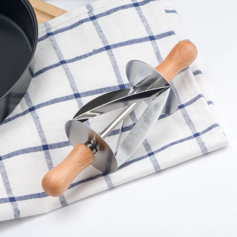 Нержавеющая сталь рулонный штифт резак для теста Кондитерская выпечка круассана