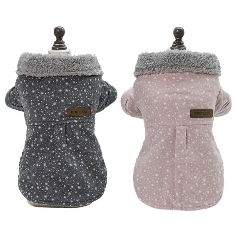 

Pet Dog Clothes Winter Dog Cotton Hoodies Coat Small Four-legs Puppy Snow Accessories Cloth Soft Printing Medium Autumn HOT
