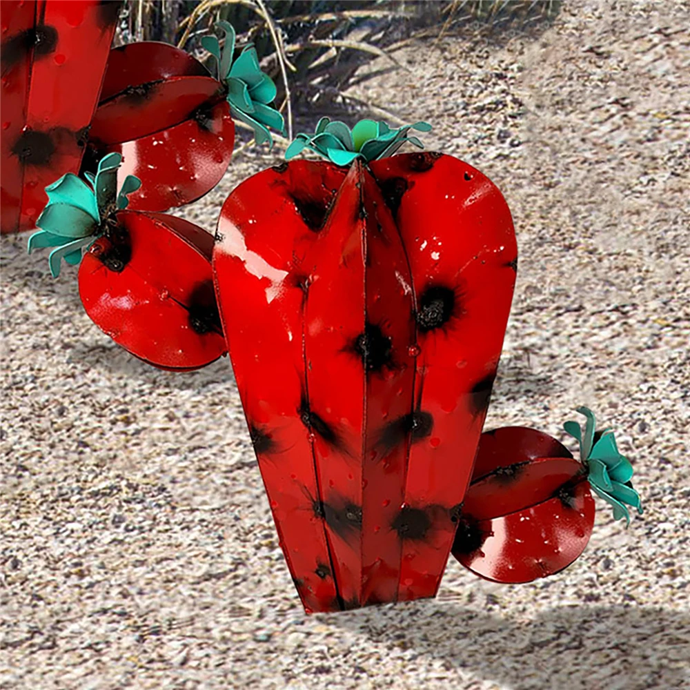 

Cactus Ornaments Diy Art Metal Art Metal Cactus Sculpture Garden Decoration Outdoor Yard Sculpture Home Figurines Decoration