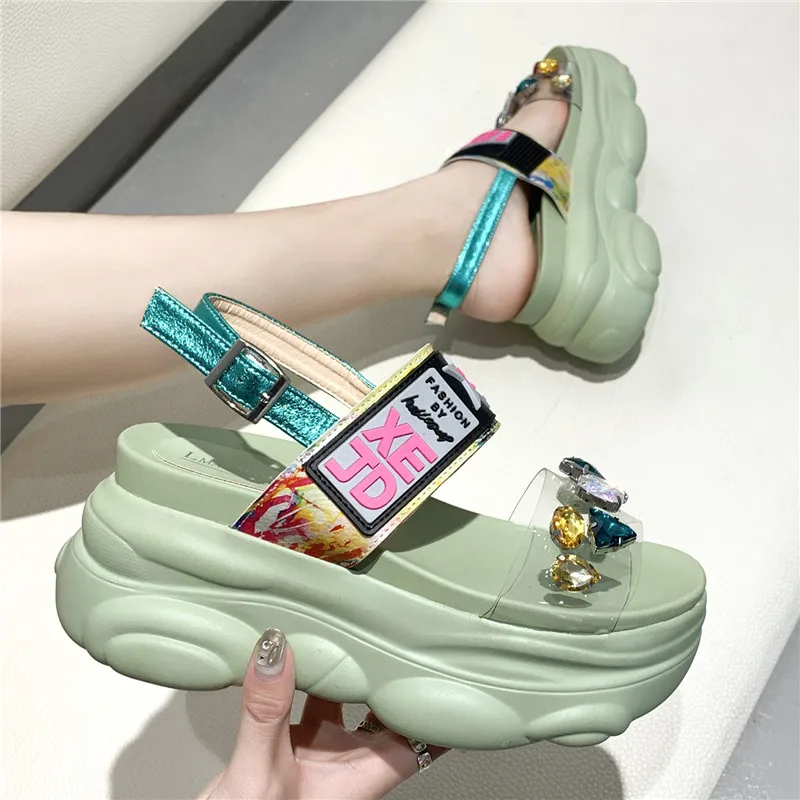 

2020 Summer Fashion Ladies Comfortable Sandals Ladies Shoes Rhinestone Style Ladies Platform Sandals
