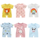 Летний комбинезон-Песочник Menoea для новорожденных девочек и мальчиков, хлопковый комбинезон с рисунком животных для альпинизма, недорогие детские товары