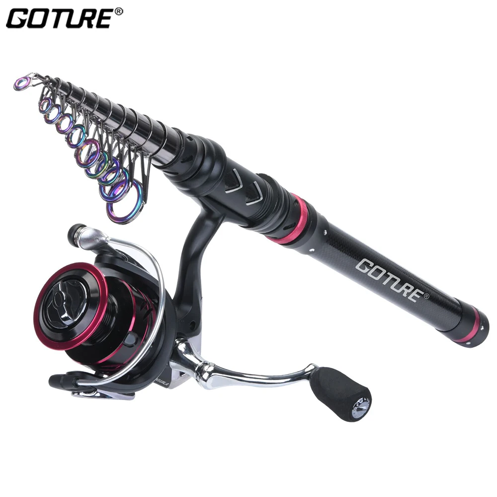 

Goture Fishing Set Reel Rod Combo 1.8M-3.6M Telescopic Fishing Rod Carbon Fiber 2000-4000 Series Spinning Fishing Reel for Carp