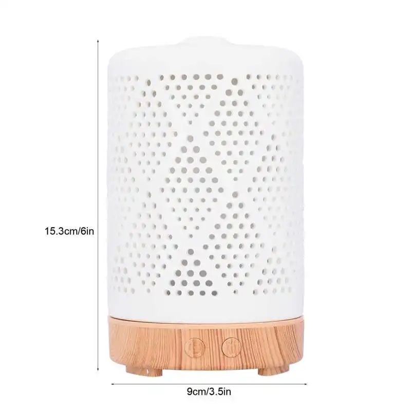

100ml Ceramic Night Light Humidifier Aroma Diffuser Household Aromatherapy Machine EU Plug 100 to 240V Diffuser