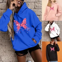 womens hoodie harajuku oversized sweatshirt spreading butterfly print loose hoodie fall fashion long sleeve pullover casual top