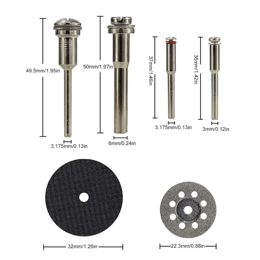 

60pcs Diamond Cutting Discs Metal Saw Blade Set HSS Mini Circular Saw Blade For Dremel Rotary Tools Resin Cut-Off Wheels Diamond