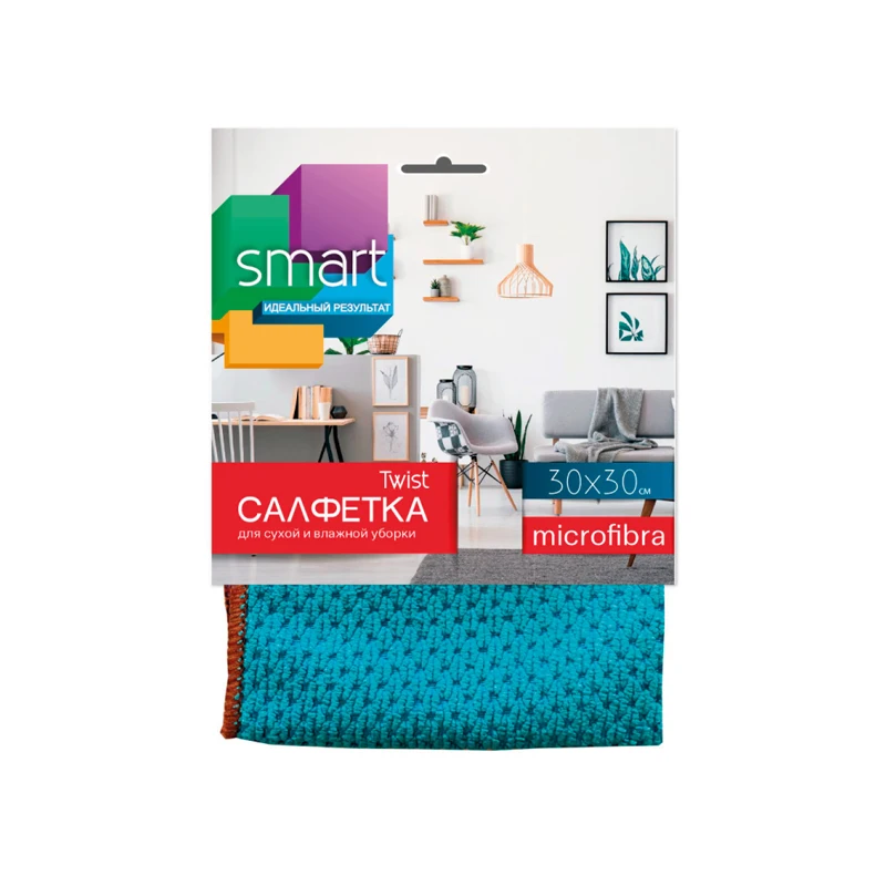 Салфетка из микрофибры Smart Twist 30*30см антипыль\для бытовой техники\против