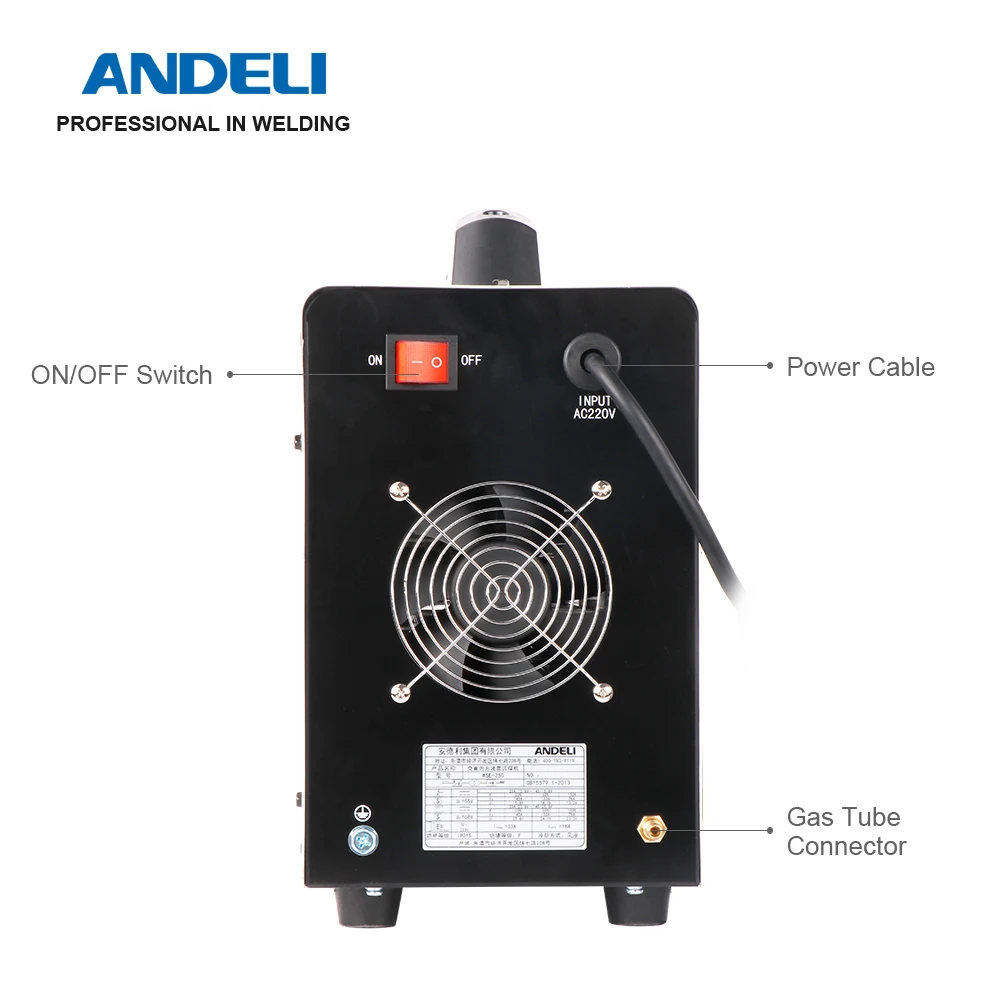 ANDELI TIG-250PACE Инвертор Цифровой AC DC Импульсная TIG сварка вольфрамовым электродом