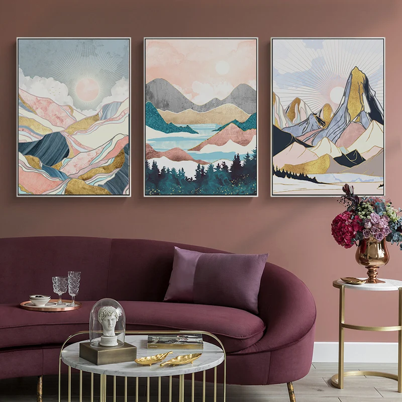 

Scandinavian minimalist style, Morandi color art posters, prints, wall art decoration, living room decoration paintings