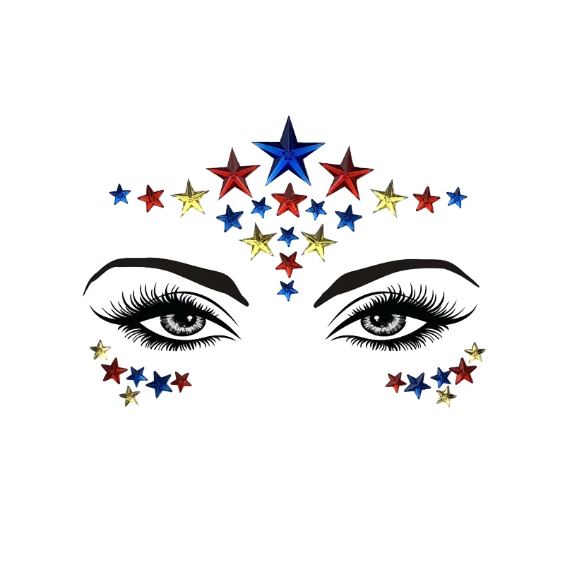 1 шт. Рождество DIY бровей Лицо Тело искусство Клей Кристалл Блеск Драгоценности