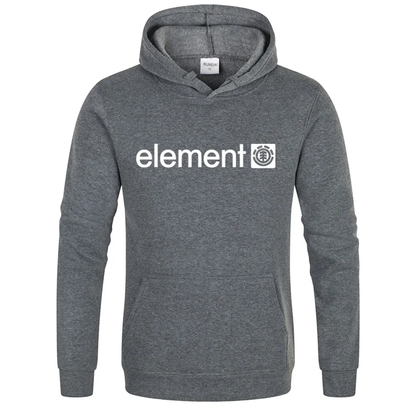 Мужская толстовка с длинным рукавом ELEMENT черная брендовая надписью Осень зима