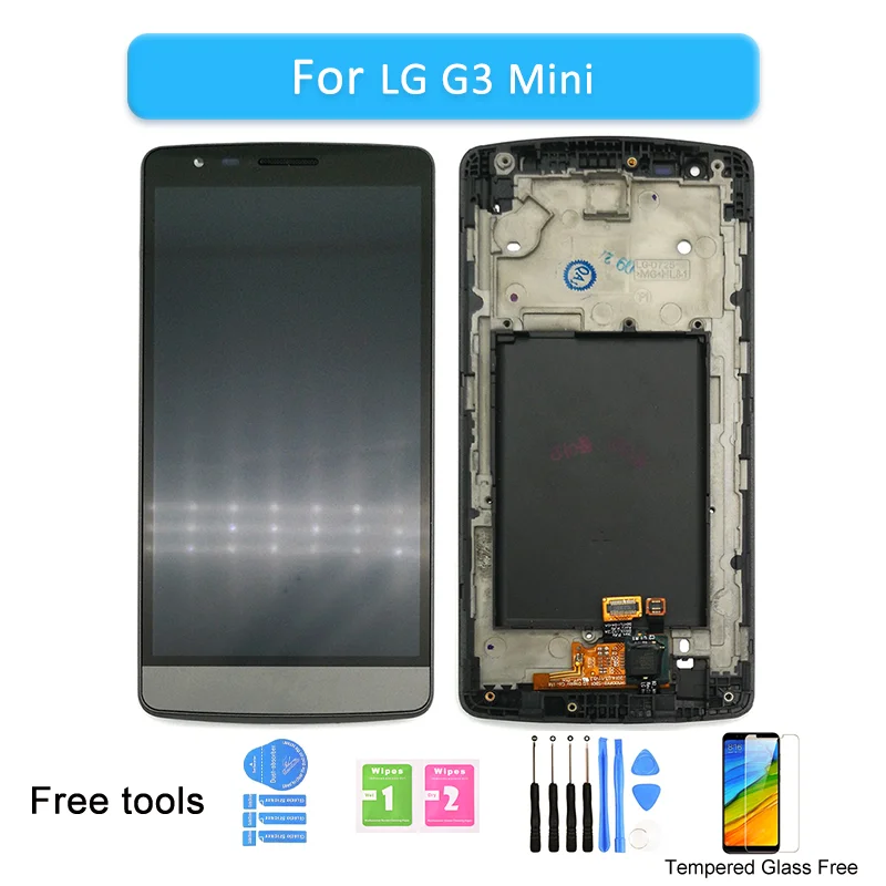 

5.0" For LG G3 Mini G3S D722 D724 LCD Display Touch Screen Digitizer Assembly with Bezel Frame 12% off 5 pieces or more