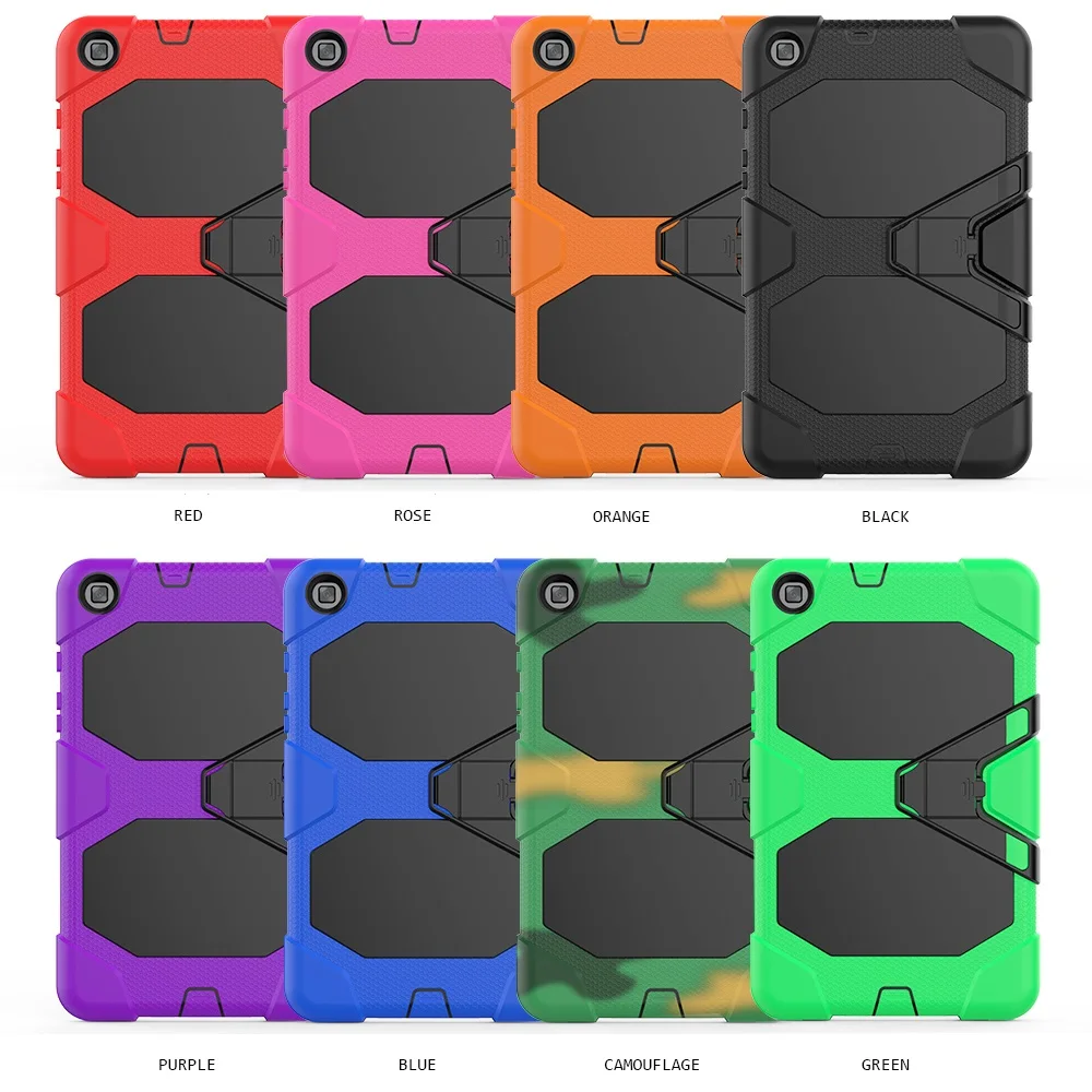 

Тяжелый армированный чехол для Samsung Galaxy Tab A 8,0 2019, T290, T295, SM-T290, чехол с подставкой, Силиконовый противоударный чехол для планшета