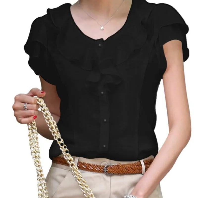 5XL размера плюс новые летние женские модные с коротким рукавом со складками