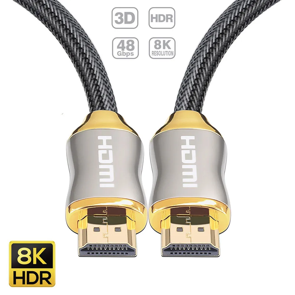 

1m 2m 3m 8K HDMI cable 4K 120HZ UHD HDR 48Gbps V2.1 for Xiomi Samsung TV PS4 Splitter Switch Audio Video Xbox Serries X HD Cable