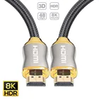 1 м 2 м 3 м 8 к HDMI кабель 4K 120 Гц UHD HDR 48 Гбитс V2.1 для Xiomi Samsung TV PS4 сплиттер переключатель аудио видео Xbox кабель X HD