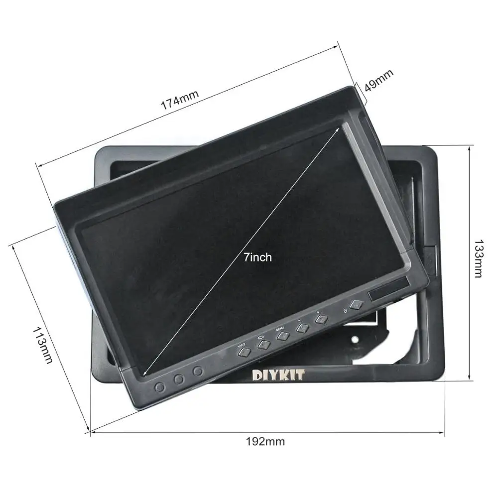 DIYKIT AHD 800x480 7 &quotIPS ЖК монитор автомобиля заднего вида с поддержкой 1080P камера