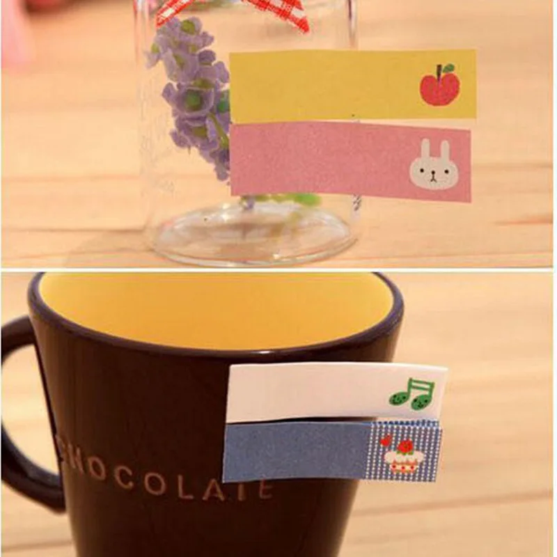 Portable Notes Sticker Paper Self-Adhesive Four Fold Flags Tab Post Cute Animals Memo Pads Sticky Marker Colorful Bookmark | Канцтовары