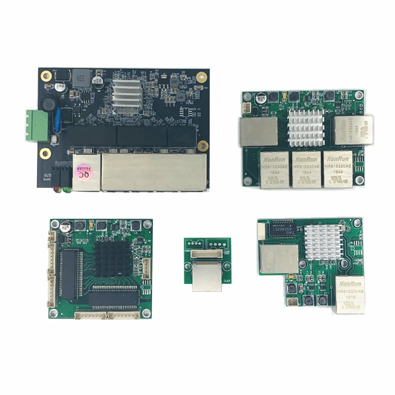 Промышленный Ethernet коммутатор модуль 5 Порты Unmanaged10/100/1000 Мбит/с PCBA плата OEM