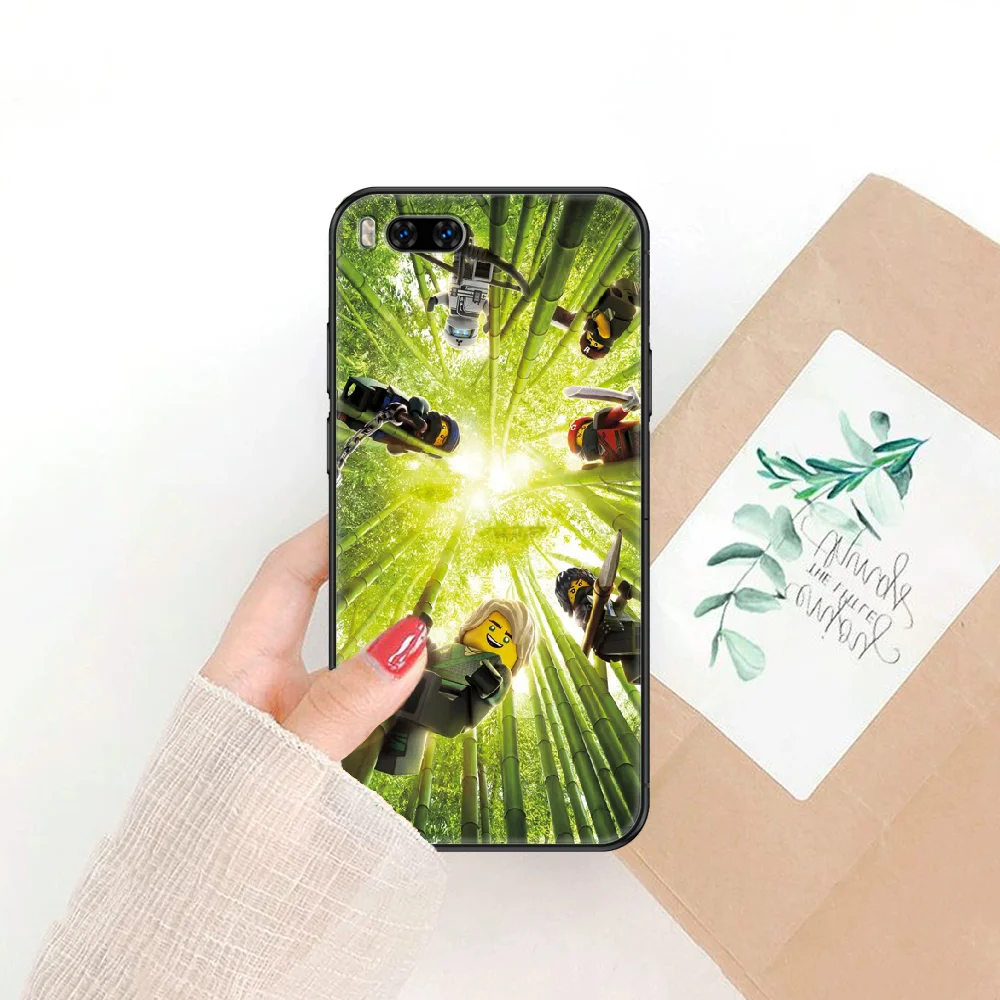 

Ninja Building Blocks Phone case For Xiaomi Mi Max Note 3 A2 A3 8 9 9T 10 Lite Pro Ultra black fashion funda pretty cover