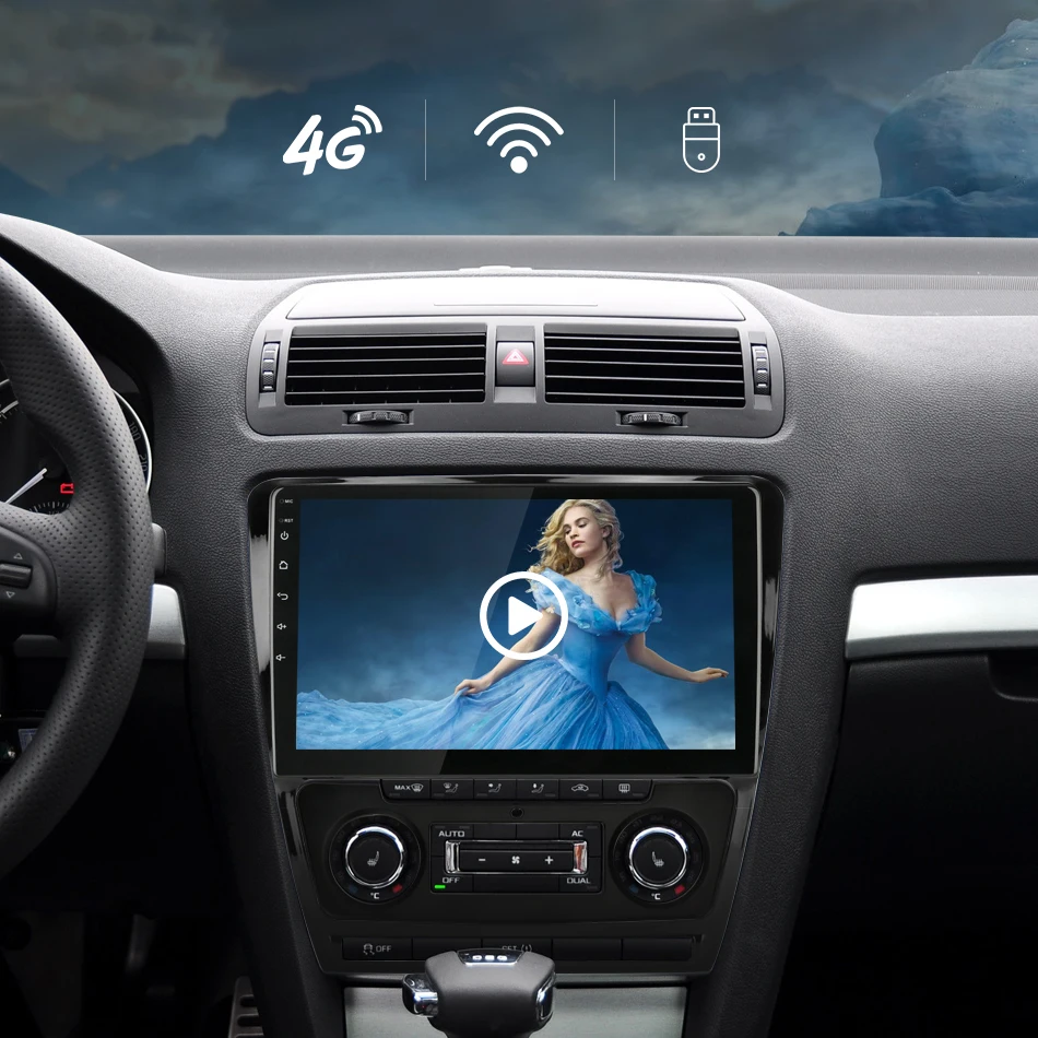 10," 2Din Android 8,1 для 2007- Volkswagen SKODA Octavia 2 A5 автомобильный Радио Мультимедиа Видео плеер Hi-Fi навигация головное устройство
