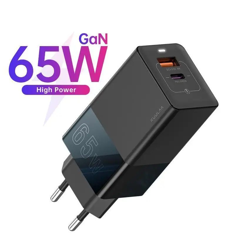 

65W GaN Charger Quick Charge 4.0 3.0 USB A+C QC PD USB Charger Portable Fast Charger Travel Charge For IPhone Plug Laptop