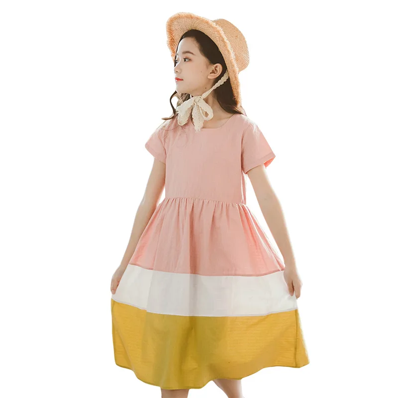 Детские платья для девочек новинка 2020 детское Хлопковое платье Повседневное