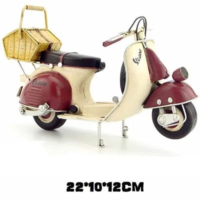 wine color Vespa модель розовый синий vintag 1955 Италия старый автомобиль металлическая игрушка 2 колеса мотоцикл 1:12 Модель двигателя для bjd Blyth кукла фотография - Цвет: wine color