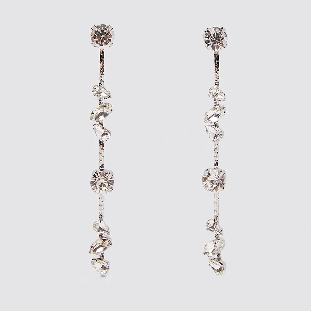 Серьги-капли из органзы с цветочным рисунком для девочек, длинные серьги с этническим цветком, г., длинные серьги с металлическим сердечком, вечерние подарки - Окраска металла: 12
