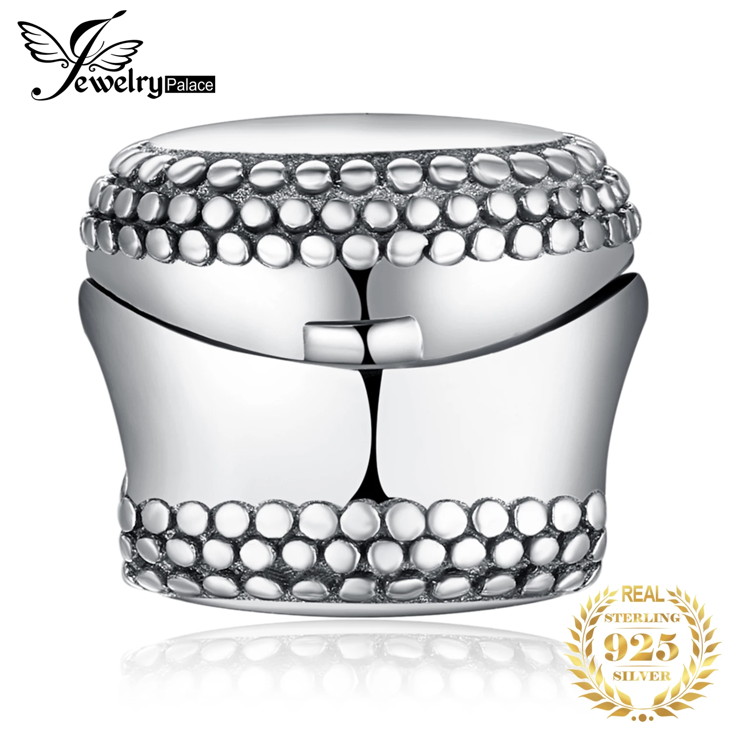 JewelryPalace Винтаж 925 пробы серебро открываемые шкатулка из бисера Шарм Fit Браслеты