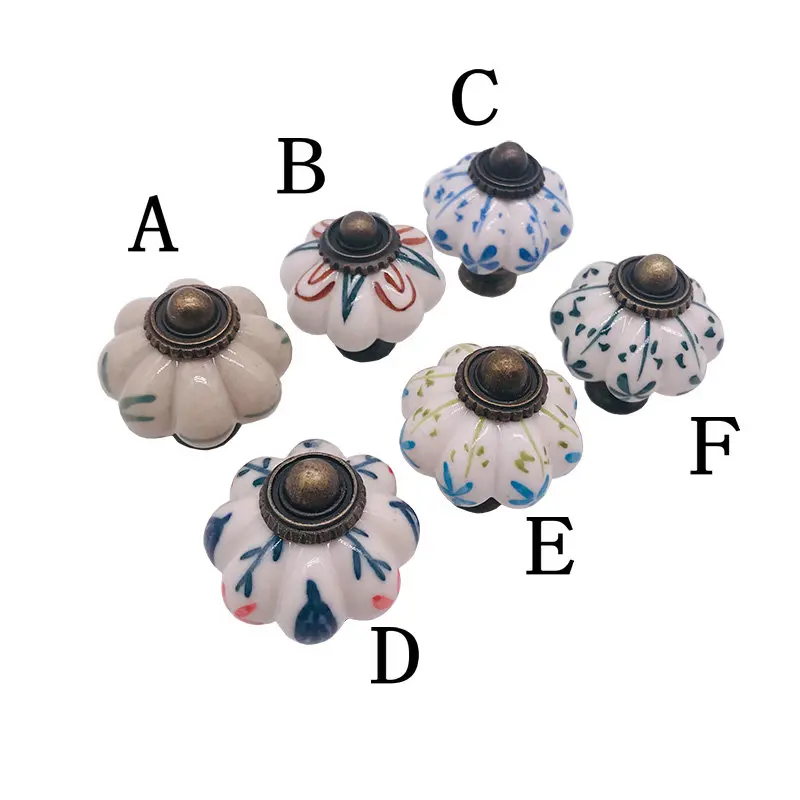 1 шт. деревенская ручка кухонного шкафа винтажная Керамическая Тыква комод