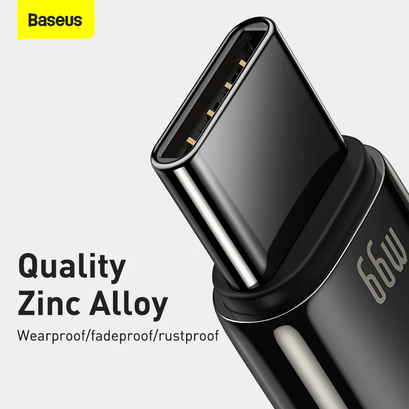 Baseus 6A USB Type C кабель для быстрой зарядки Huawei Mate 40 P40 Samsung 66 Вт 5A SCP FCP и передачи данных