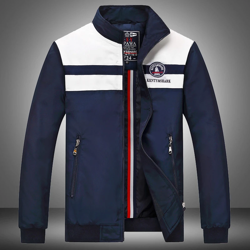 

Cotton Shark Brand Autumn Slim Fit Zipper Pocket Casual Outwear Windbreak Mens Clothing Jacket Coat Top Quality Plus Size 4XL