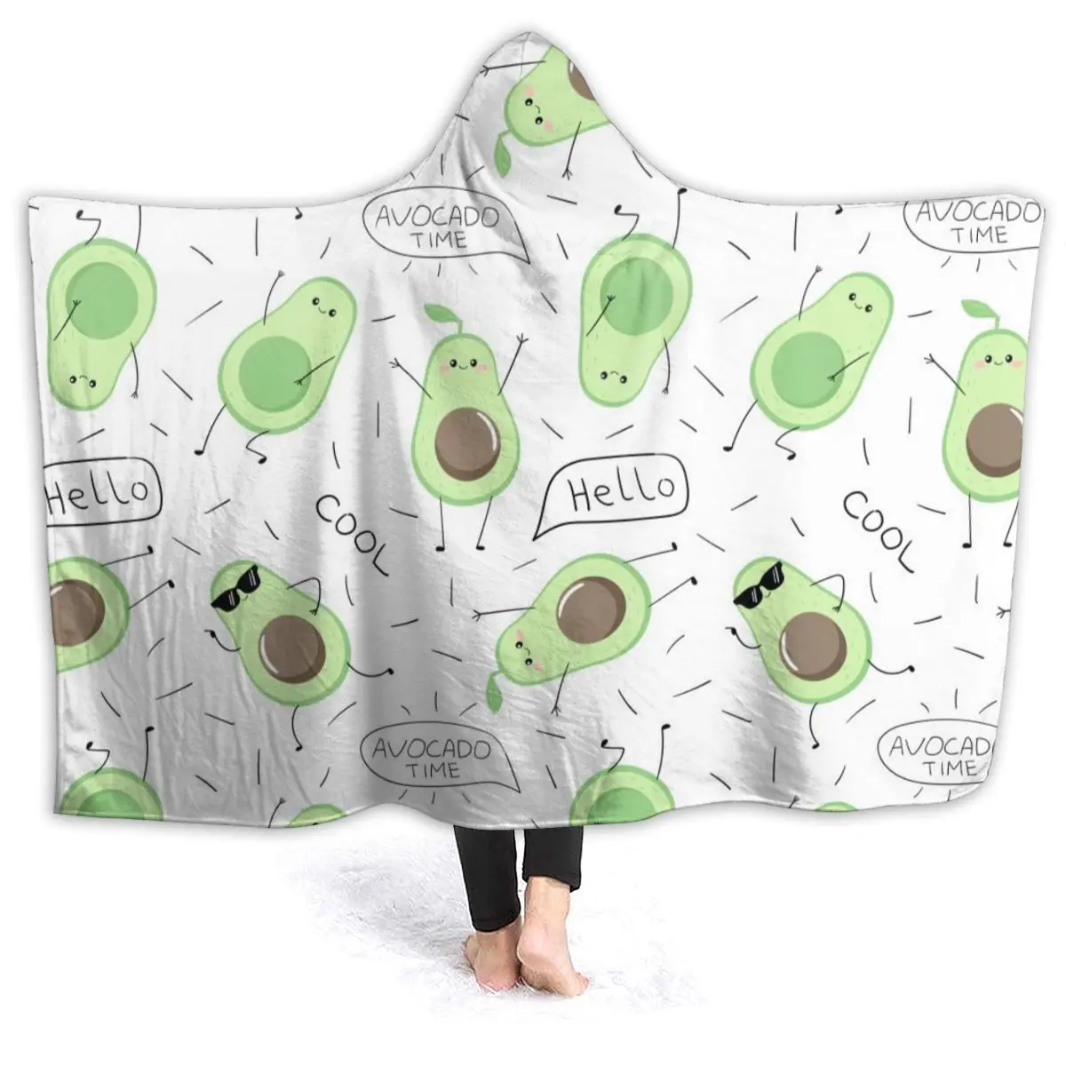 

Милый 3d-принт Darmian с авокадо, женское плюшевое одеяло с капюшоном для взрослых и девушек, теплое Флисовое одеяло для девушек