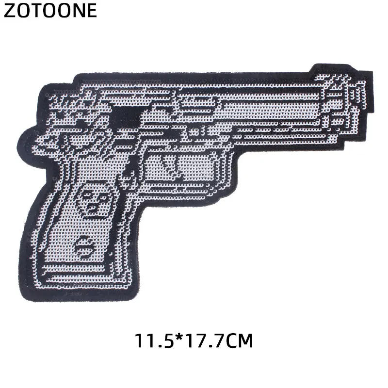 ZOTOONE Железный на крутой пистолет патч для одежды футболки значки теплопередачи Diy