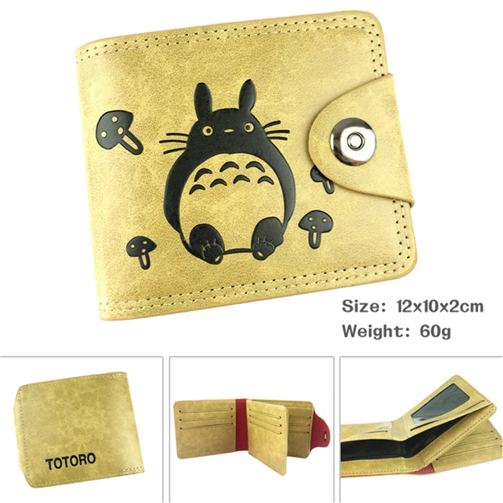 

New Anime My Neighbour Totoro Casual PU Hidden Discount Wallet Student Men's Leather Photo Coin Credit Cards Holder Purses