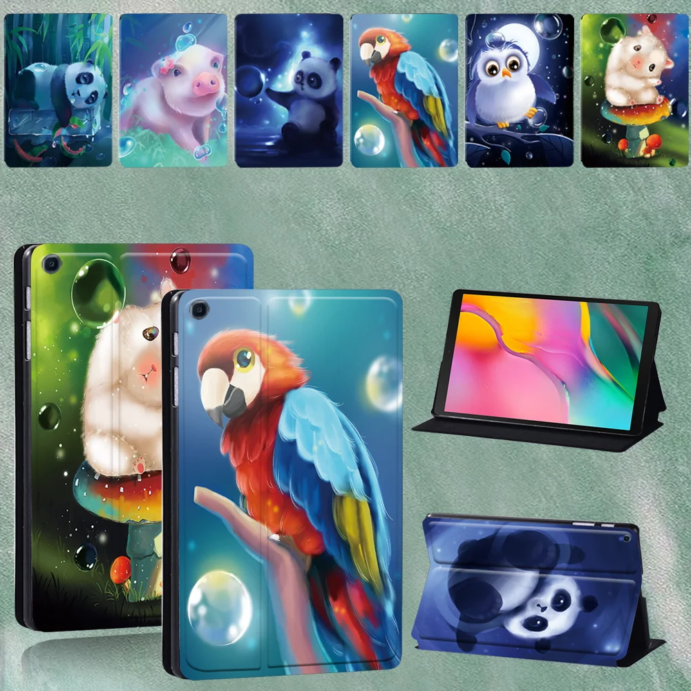 

For Samsung Galaxy Tab A T290 T295 2019 8.0 Inch Tablet Stand Cute Animal Pattern Cover Case + Stylus