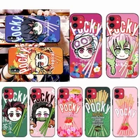 cute cartoon pocky cookies phone case for iphone 12 11 pro max mini xs max 8 7 6 6s plus x 5s se 2020 xr cover